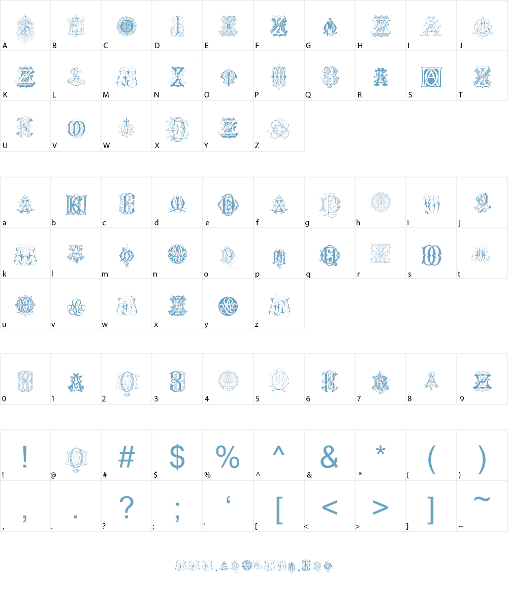 Intellecta Monograms Random Eight Font Character